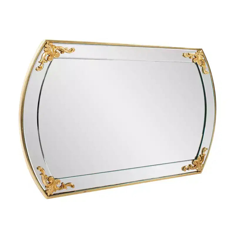 Miroir de courtoisie rectangulaire doré Brockwell 23"x39.25"