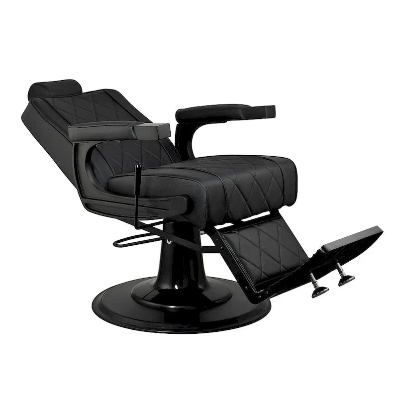 Fauteuil de Barbier Robuste Inclinable, Noir