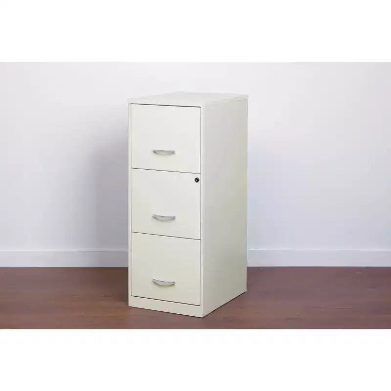 Classeur vertical intelligent à 3 tiroirs de 45,7 cm de profondeur, largeur lettre, blanc perle