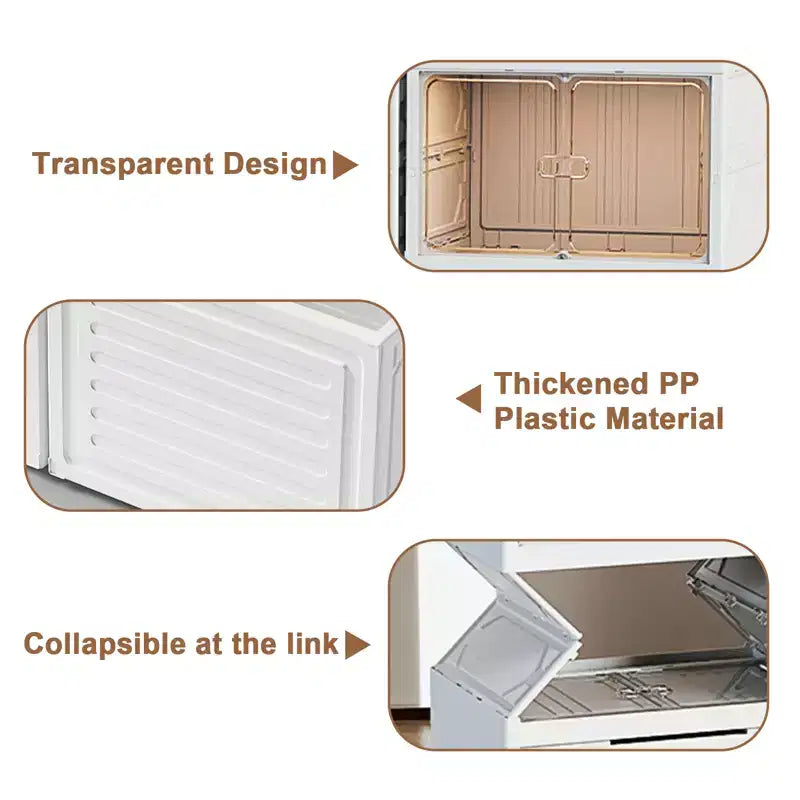Organisateur range-chaussures pliable à 9 niveaux, meuble de rangement à chaussures pliable avec couvercles et porte transparente magnétique, boîtes de rangement à chaussures pour couloir