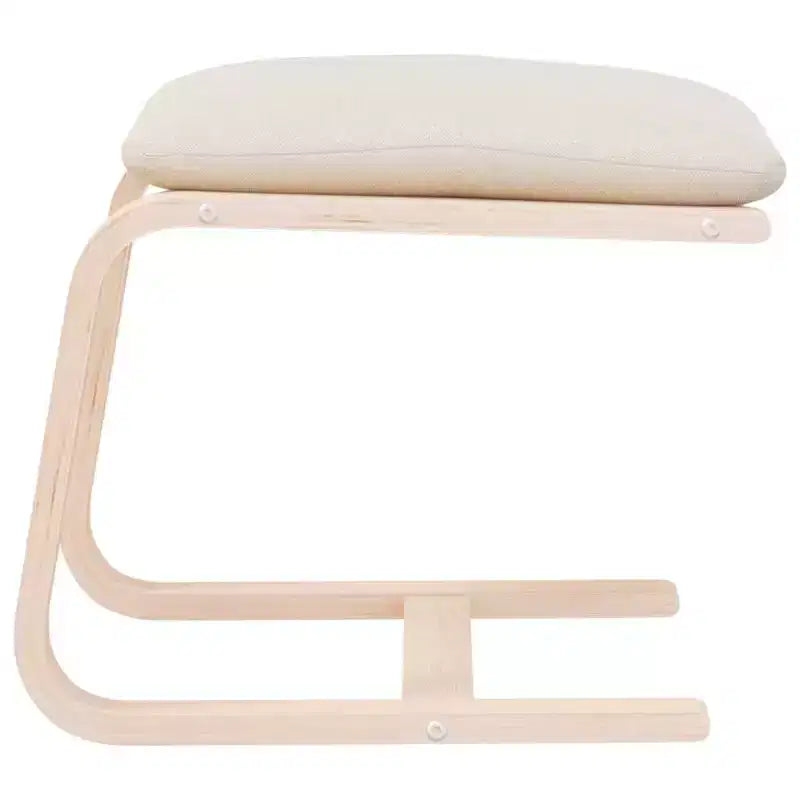 Repose-pieds ottoman Pouf Tabouret Pouf Siège de salon en tissu - Crème