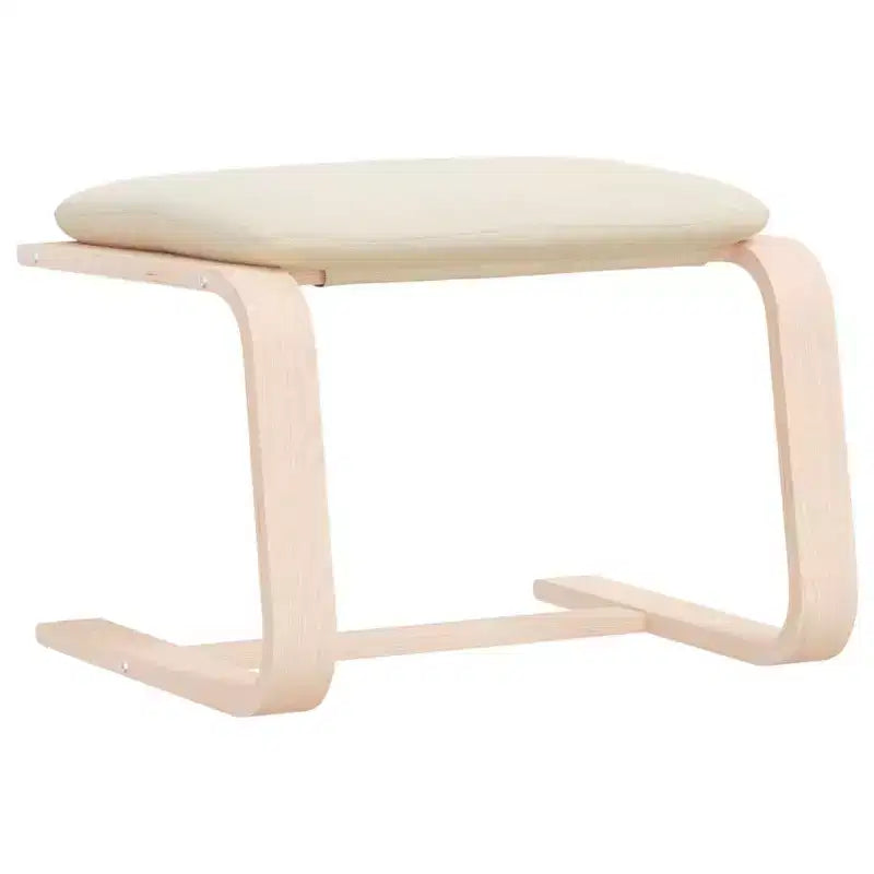 Repose-pieds ottoman Pouf Tabouret Pouf Siège de salon en tissu - Crème