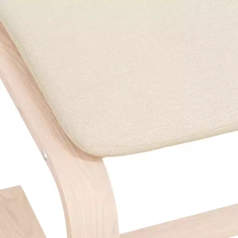 Repose-pieds ottoman Pouf Tabouret Pouf Siège de salon en tissu - Crème