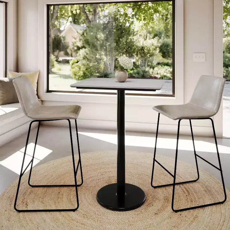 Table Acadia avec technologie HPL et piètement hauteur de bar