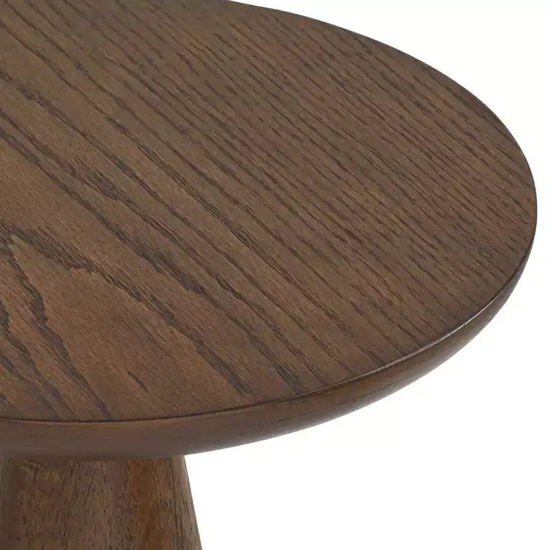 Table d'appoint Owen 20 en bois massif finition noyer rustique et moderne