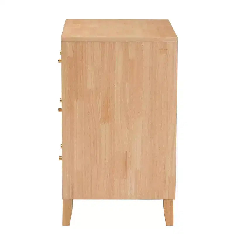 Commode 3 tiroirs Hosea nid d'abeille naturel