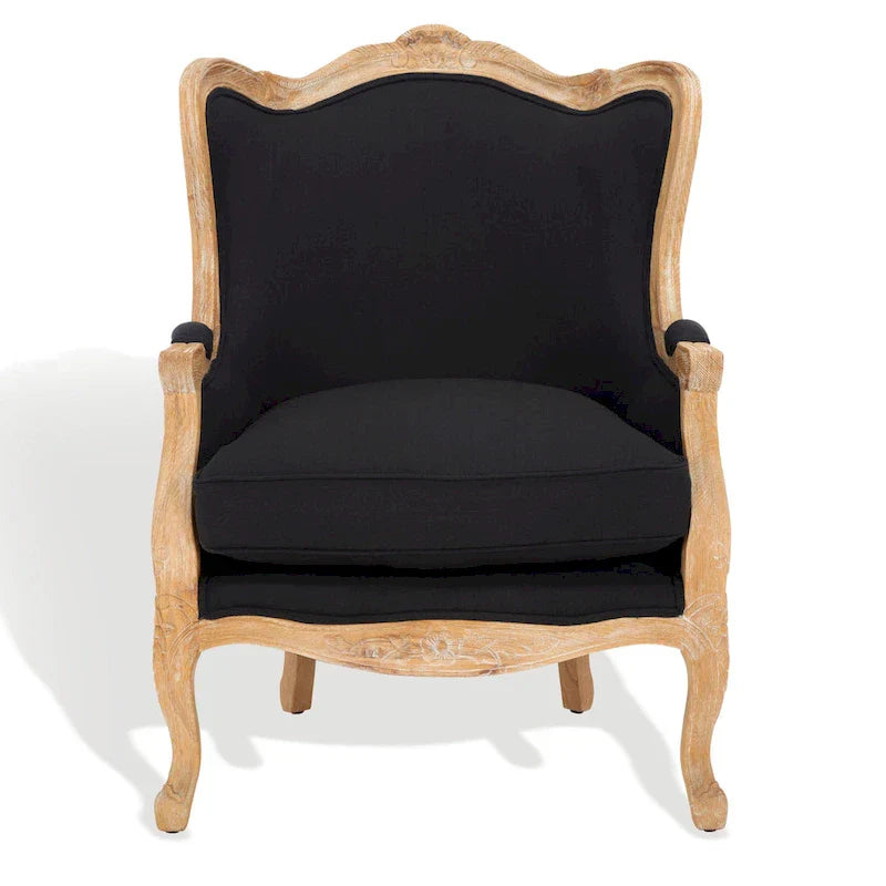 Fauteuil à oreilles Kali Oak en lin naturel - 34Lx34Px40H