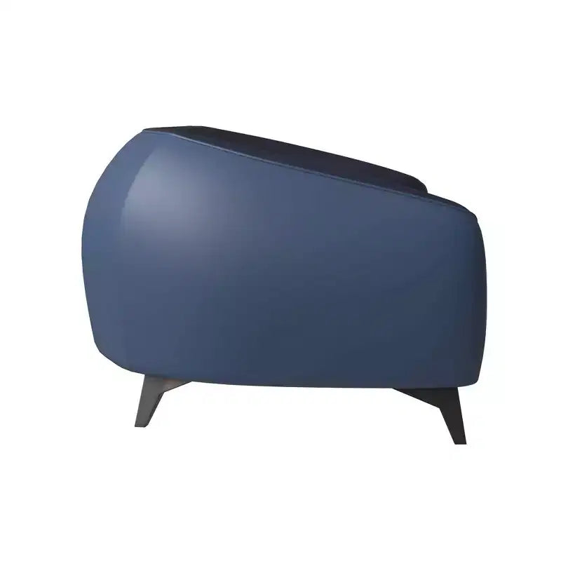 Fauteuil accent en cuir une place avec pieds en acier inoxydable, noir/blanc