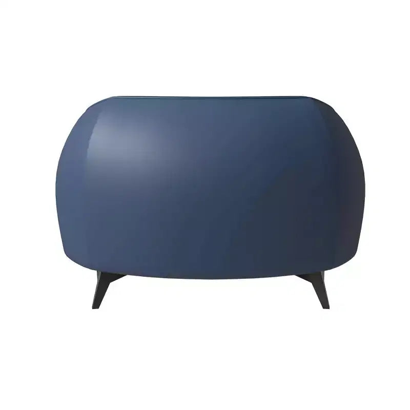 Fauteuil accent en cuir une place avec pieds en acier inoxydable, noir/blanc