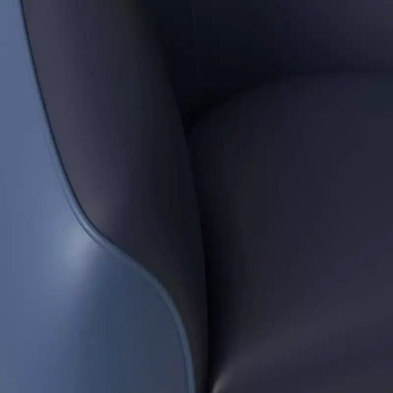 Fauteuil accent en cuir une place avec pieds en acier inoxydable, noir/blanc