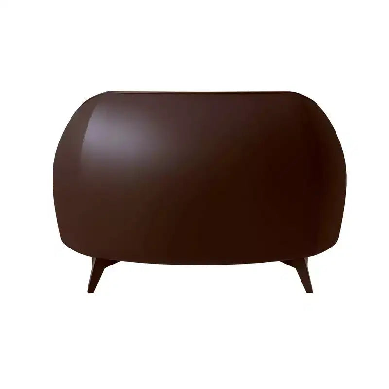 Fauteuil accent en cuir une place avec pieds en acier inoxydable, noir/blanc