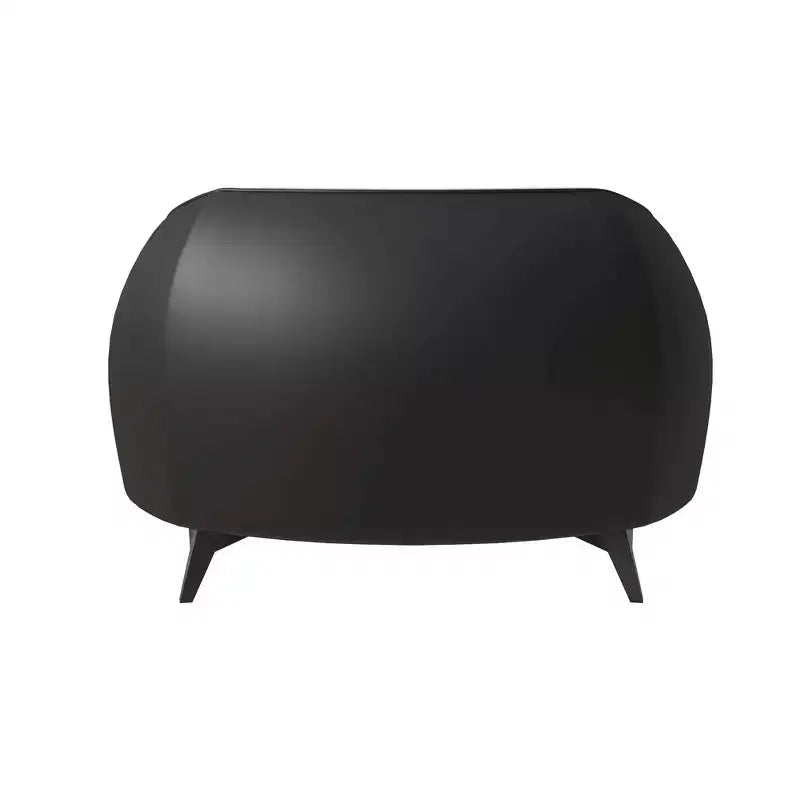Fauteuil accent en cuir une place avec pieds en acier inoxydable, noir/blanc