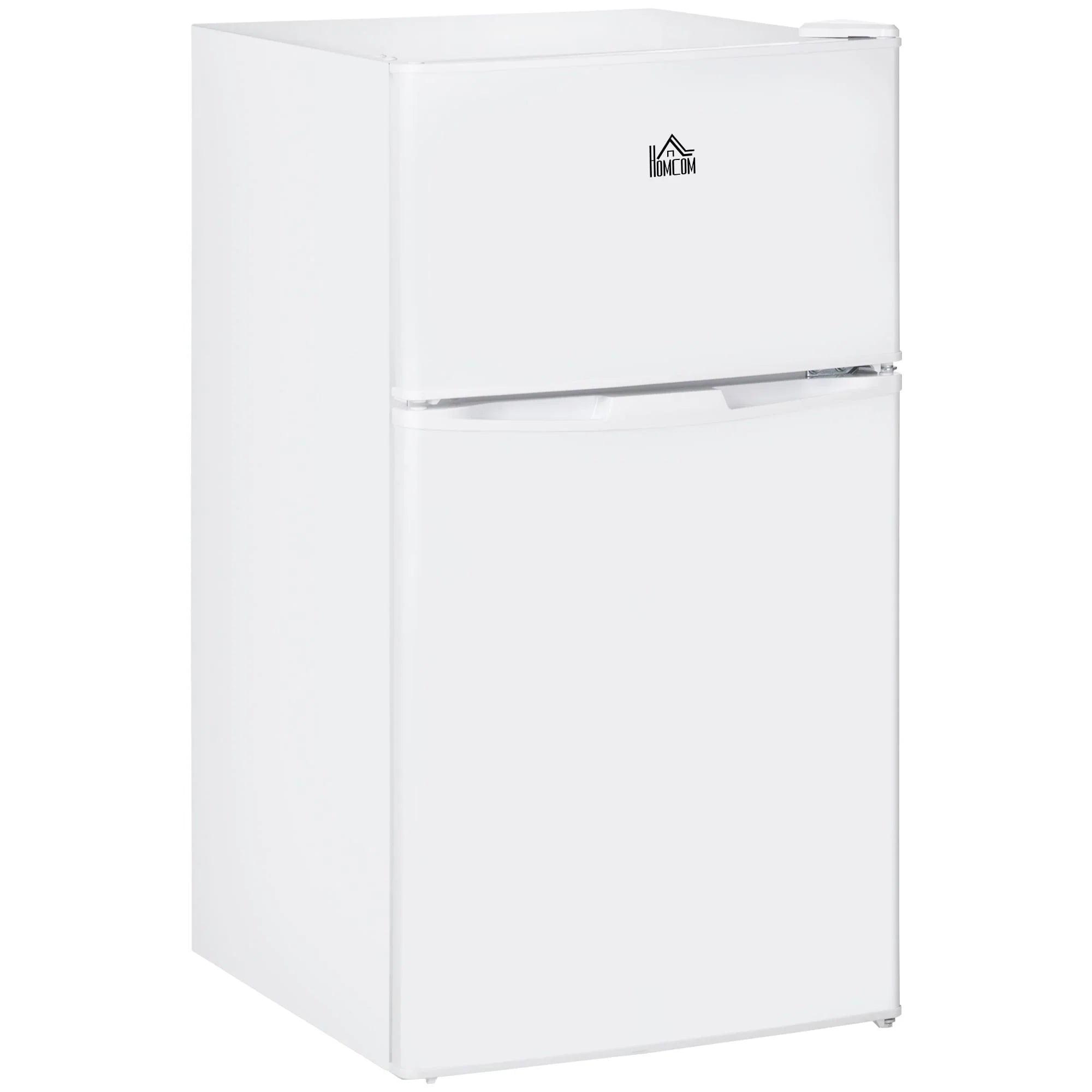 Mini-réfrigérateur HOMCOM à deux portes avec congélateur, réfrigérateur compact de 3,2 pi³ avec étagère réglable, thermostat réglable