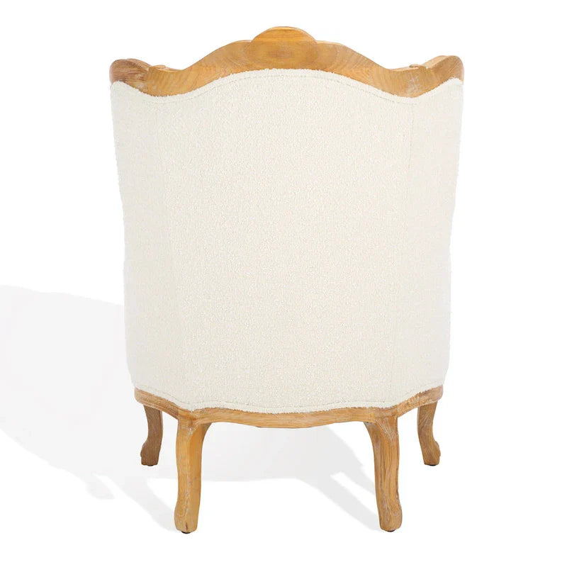 Fauteuil à oreilles Kali Oak en lin naturel - 34Lx34Px40H