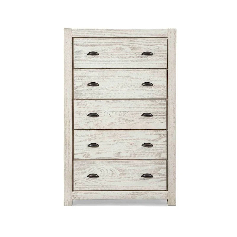 Commode 5 tiroirs en bois massif Montauk Grain Wood Furniture